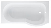 Cooke & Lewis Adelphi White Curved Acrylic P-shaped Right-handed Shower Bath (L)1495mm (W)800mm