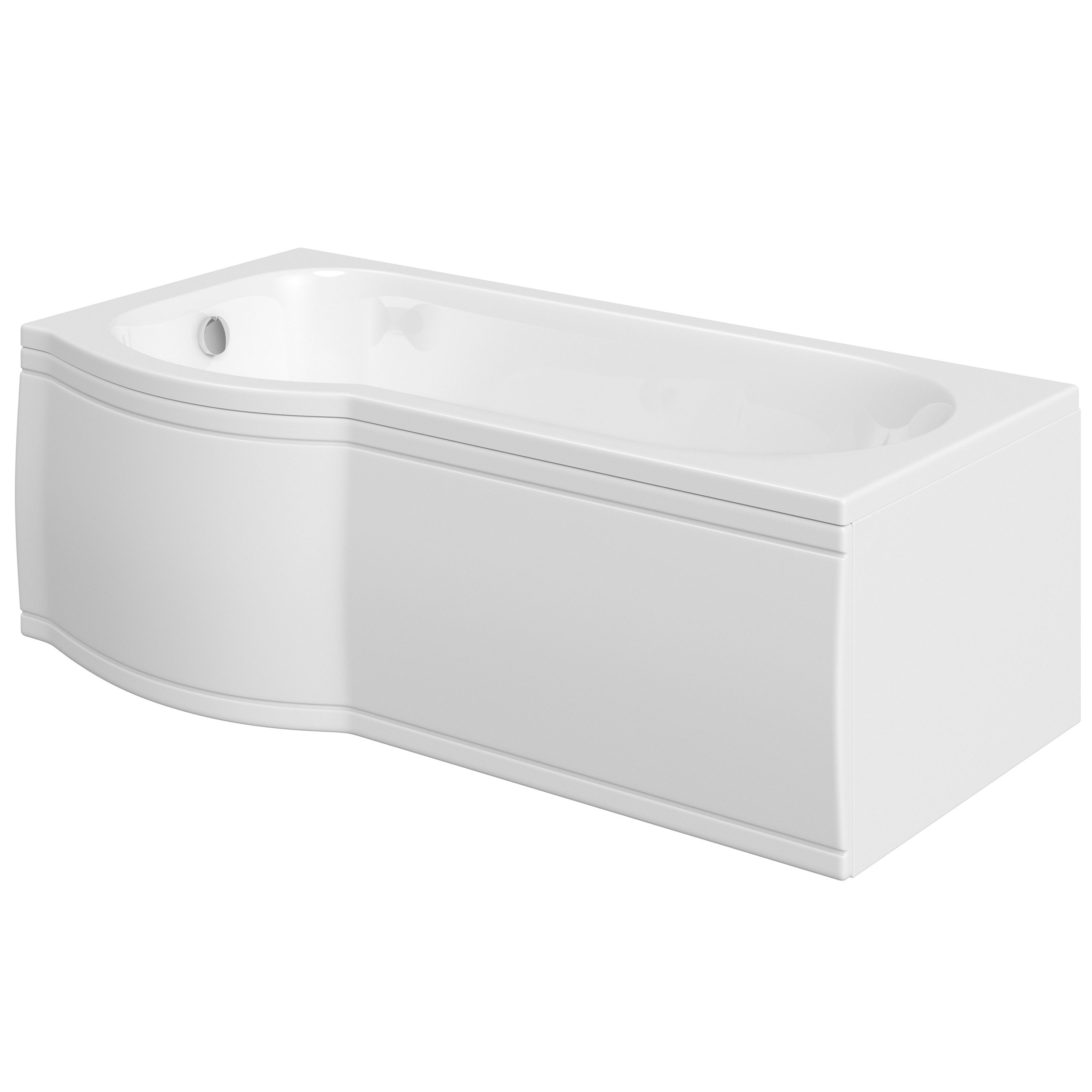 Cooke & Lewis Adelphi White Curved Front Bath panel (H)51.5cm (W)150cm