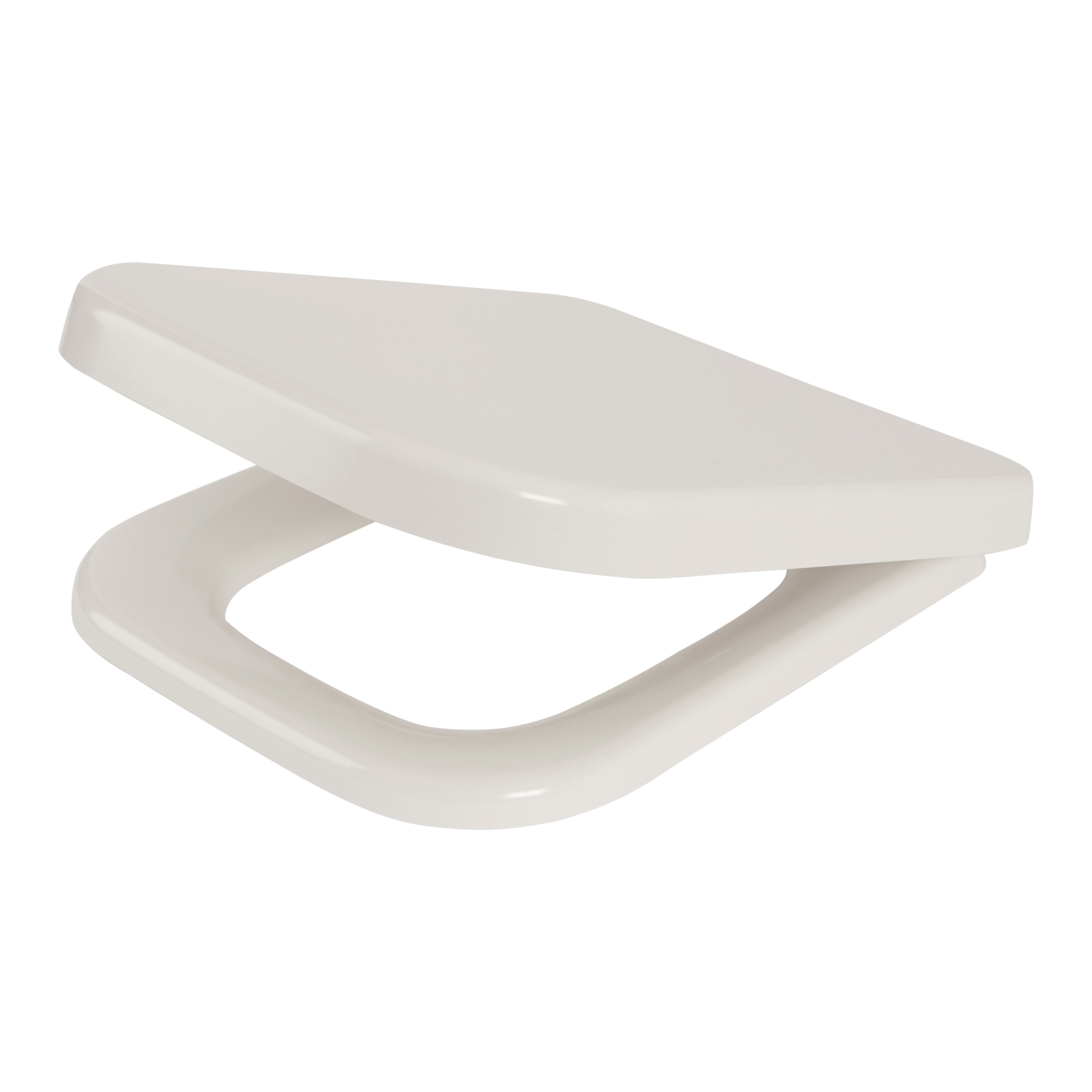 Cooke & Lewis Affini White Bottom fix Soft close Toilet seat Tradepoint