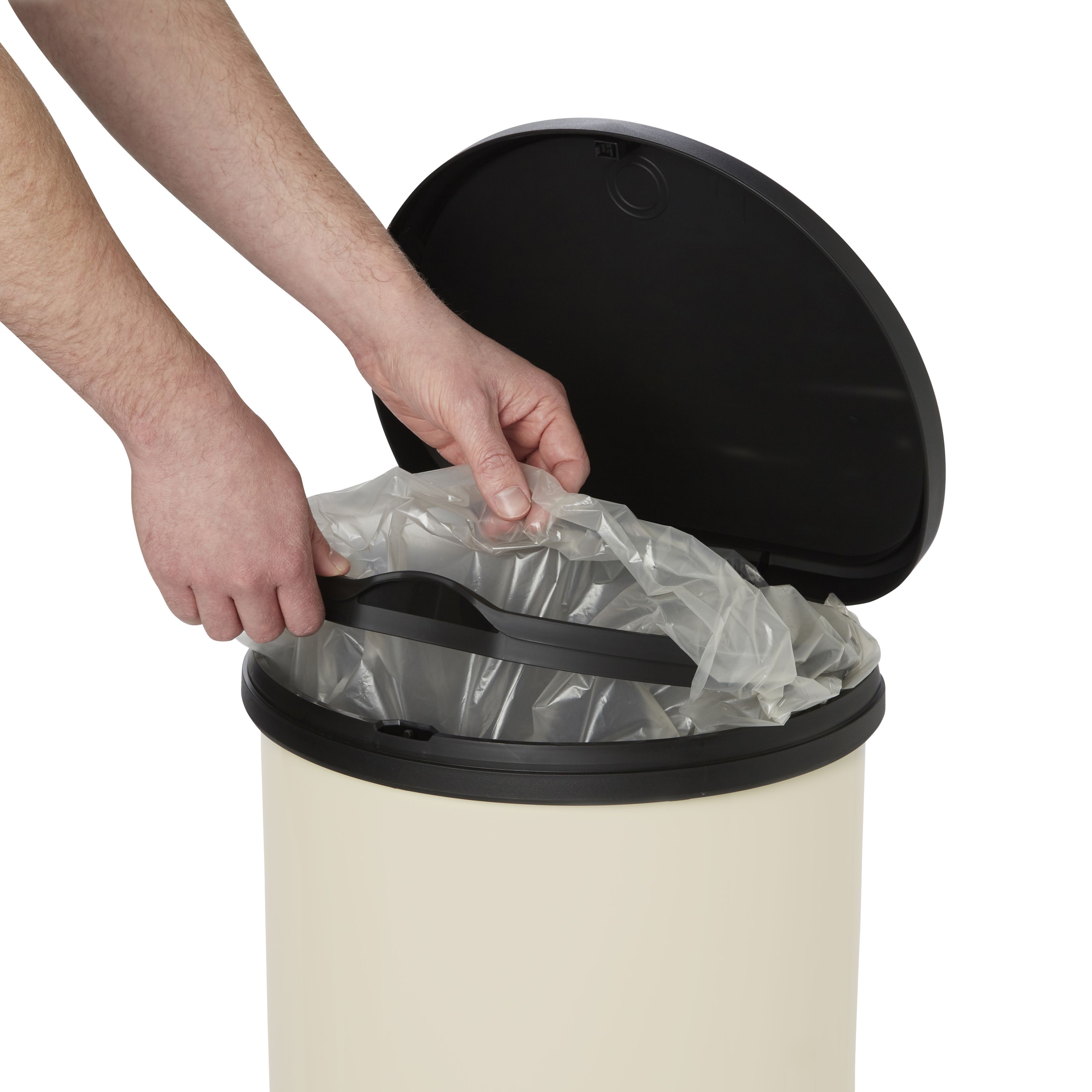 Cooke & Lewis Amphora Cream Bin - 40L