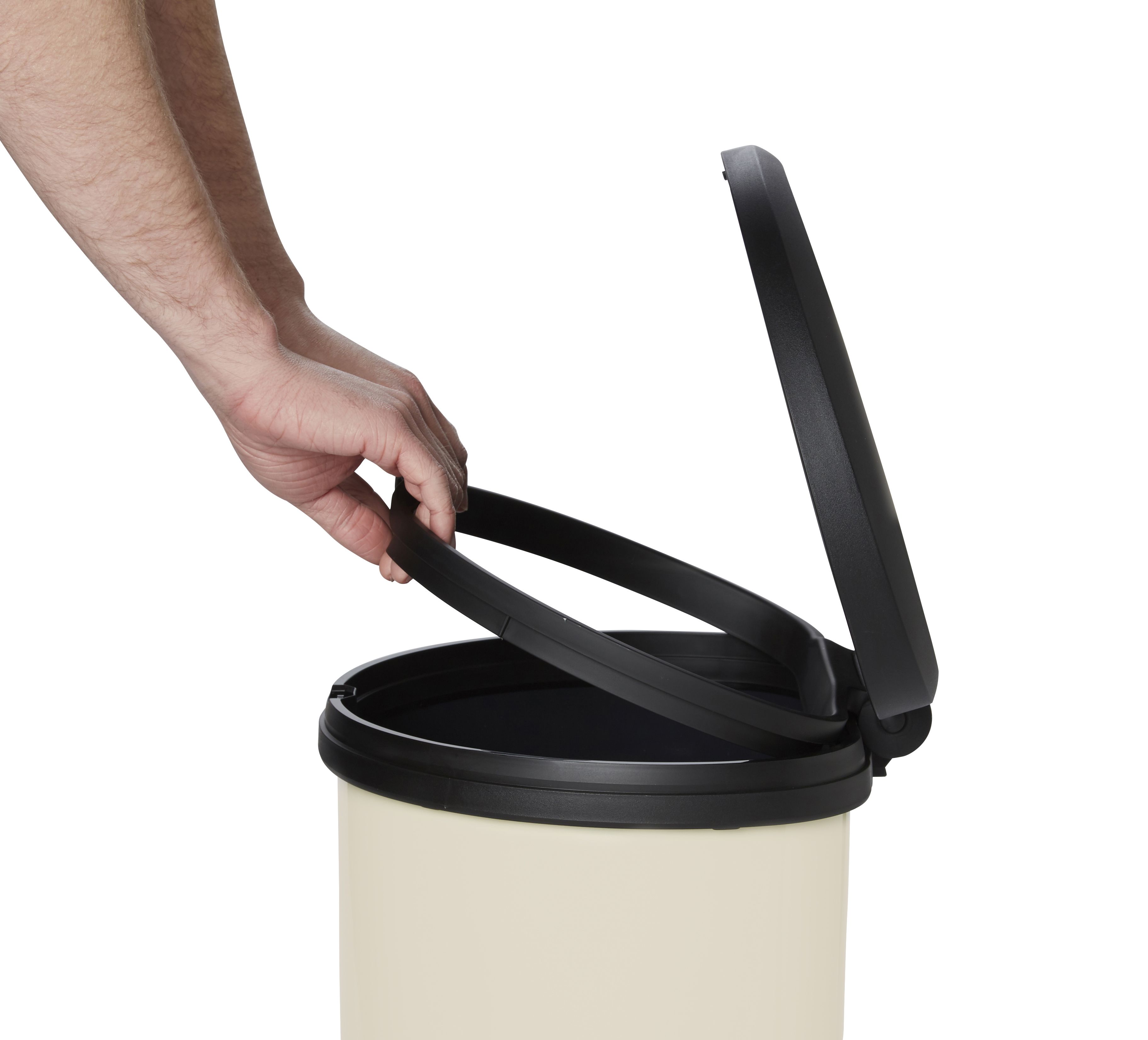 Cooke & Lewis Amphora Cream Bin - 40L
