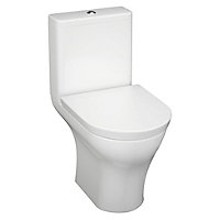 Cooke & Lewis Angelica White Close-coupled Toilet with Soft close seat