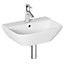 Cooke & Lewis Angelica White Curved Wall-mounted Cloakroom Basin (W)45cm