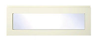 Cooke & Lewis Appleby High Gloss Cream Bridging Glazed bridging door & pan drawer front, (W)1000mm (H)356mm (T)22mm
