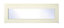 Cooke & Lewis Appleby High Gloss Cream Bridging Glazed bridging door & pan drawer front, (W)1000mm (H)356mm (T)22mm
