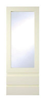 Cooke & Lewis Appleby High Gloss Cream Glazed Tall dresser door & drawer front, (W)500mm (H)1333mm (T)22mm