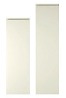 Cooke & Lewis Appleby High Gloss Cream Tall Larder Cabinet door (W)300mm, Set of 2