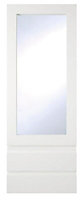 Cooke & Lewis Appleby High Gloss White Glazed Tall dresser door & drawer front, (W)500mm (H)1333mm (T)22mm