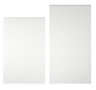 Cooke & Lewis Appleby High Gloss White Tall larder Cabinet door (W)600mm (H)2092mm (T)22mm, Set of 2