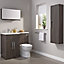 Cooke & Lewis Ardesio Bodega grey Woodgrain effect Vanity & toilet unit