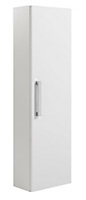 Cooke & Lewis Ardesio Tall Gloss White Single Wall-mounted Cabinet (H)120cm (W)35cm