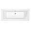 Cooke & Lewis Arezzo Reversible Acrylic 6 Straight Bath & air spa set, (L)1700mm (W)750mm