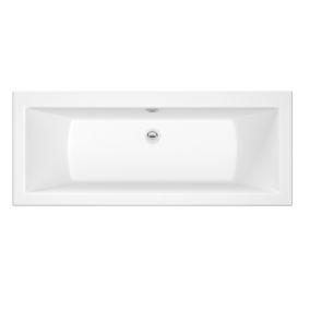 Cooke & Lewis Arezzo Reversible Acrylic 6 Straight Bath & air spa set, (L)1700mm (W)750mm