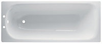 Cooke & Lewis Barbican White Steel Rectangular Bath (L)1700mm (W)700mm