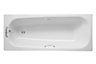 Cooke & Lewis Barbican White Steel Rectangular Straight Bath (L)1700mm (W)700mm