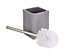 Cooke & Lewis Capraia Gloss Silver Glitter effect Toilet brush & holder
