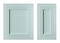 Cooke & Lewis Carisbrooke Blue Framed Tall Cabinet door (W)600mm, Set of 2