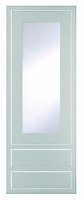Cooke & Lewis Carisbrooke Blue Framed Tall glazed door & drawer front, (W)500mm (H)1342mm (T)22mm