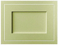 Cooke & Lewis Carisbrooke Green Framed Belfast sink Cabinet door (W)600mm