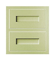 Cooke & Lewis Carisbrooke Green Framed Drawer front, Set of 2
