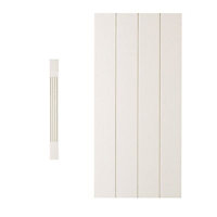 Cooke & Lewis Carisbrooke Ivory Ash effect Square Wall pilaster, (H)760mm