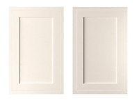 Cooke & Lewis Carisbrooke Ivory Framed Cabinet door (W)600mm (H)1920mm (T)22mm, Set of 2