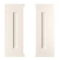 Cooke & Lewis Carisbrooke Ivory Framed Wall corner Cabinet door (W)300mm (H)720mm (T)22mm, Set of 2
