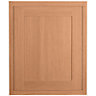 Cooke & Lewis Carisbrooke Oak Framed Fridge/Freezer Cabinet door (W)600mm