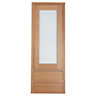 Cooke & Lewis Carisbrooke Oak Framed Glazed Dresser door & drawer front, (W)500mm (H)1162mm (T)22mm