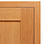 Cooke & Lewis Carisbrooke Oak Framed Integrated extractor fan Cabinet door (W)600mm