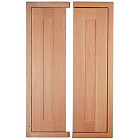 Cooke & Lewis Carisbrooke Oak Framed Tall corner Cabinet door (W)300mm, Set of 2
