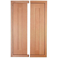 Cooke & Lewis Carisbrooke Oak Framed Wall corner Cabinet door (W)300mm, Set of 2