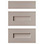 Cooke & Lewis Carisbrooke Taupe Drawer front (W)500mm, Set of 3