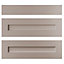 Cooke & Lewis Carisbrooke Taupe Drawer front (W)800mm, Set of 3