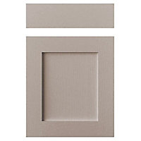 Cooke & Lewis Carisbrooke Taupe Drawerline door & drawer front, (W)500mm (H)715mm (T)21mm