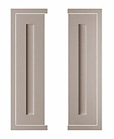 Cooke & Lewis Carisbrooke Taupe Framed Tall corner Cabinet door (W)300mm (H)900mm (T)22mm, Set of 2