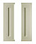 Cooke & Lewis Carisbrooke Taupe Framed Tall corner Cabinet door (W)300mm, Set of 2