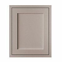 Cooke & Lewis Carisbrooke Taupe Framed Tall single oven housing Cabinet door (W)600mm
