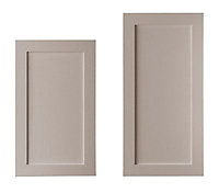 Cooke & Lewis Carisbrooke Taupe Tall Cabinet door (W)600mm (H)2092mm (T)21mm, Set of 2