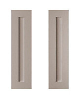 Cooke & Lewis Carisbrooke Taupe Tall corner Cabinet door (W)250mm, Set of 2