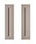 Cooke & Lewis Carisbrooke Taupe Tall corner Cabinet door (W)250mm, Set of 2