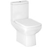 Cooke & Lewis Caspian White Open back close-coupled Toilet with Standard close seat
