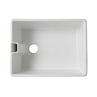 Cooke & Lewis Chadwick White Ceramic 1 Bowl Sink 455mm x 595mm
