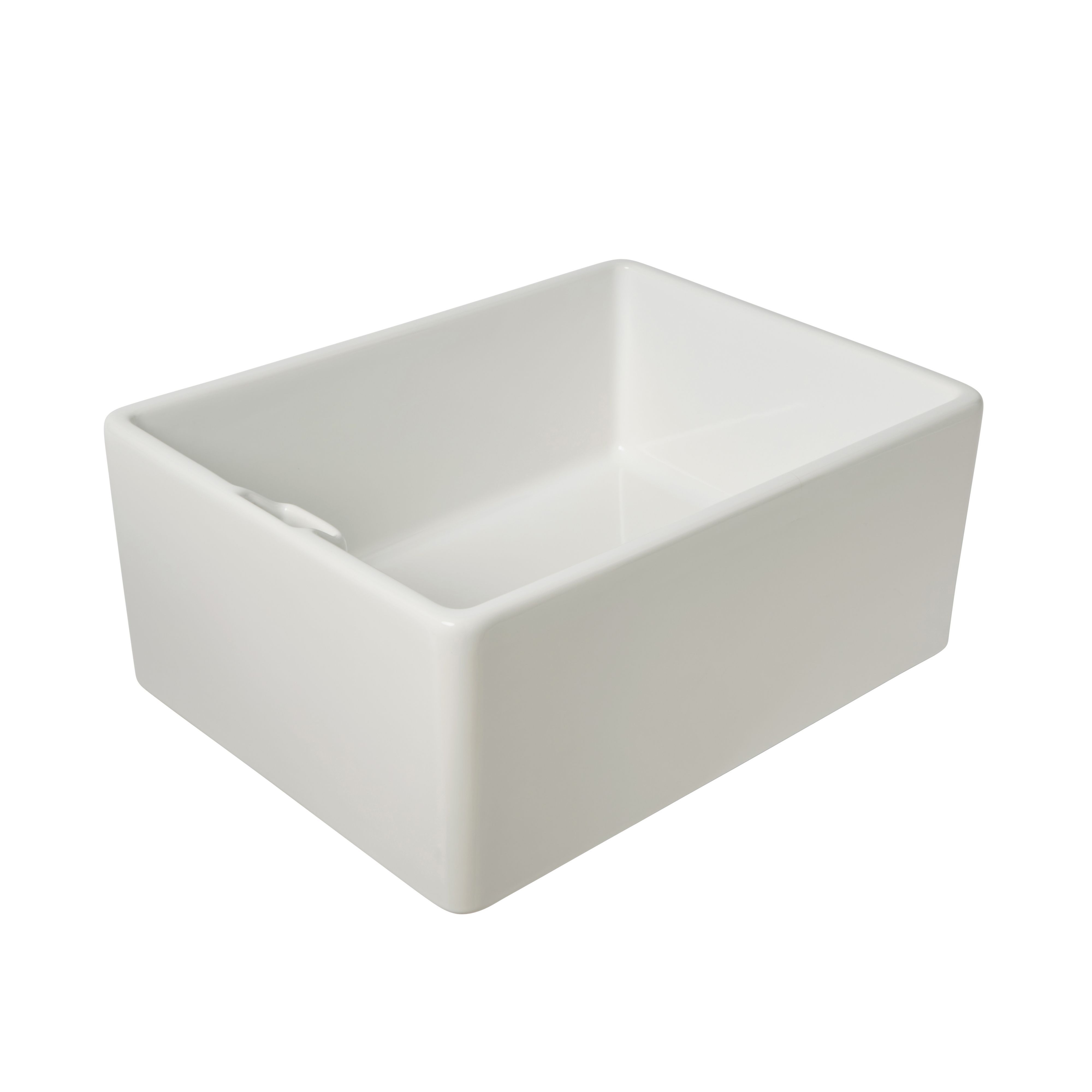 Cooke & Lewis Chadwick White Ceramic 1 Bowl Sink 455mm x 595mm