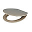 Cooke & Lewis Changi Taupe Top fix Soft close Toilet seat