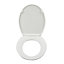 Cooke & Lewis Changi White Top fix Soft close Toilet seat