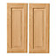 Cooke & Lewis Chesterton Solid Oak Classic Base corner Cabinet door (W)925mm (H)720mm (T)20mm, Set of 2