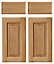Cooke & Lewis Chesterton Solid Oak Fixed frame Cabinet door, (W)925mm (H)720mm (T)20mm