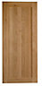 Cooke & Lewis Chesterton Solid Oak Fridge/Freezer Cabinet door (W)600mm (H)1377mm (T)20mm