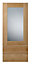 Cooke & Lewis Chesterton Solid Oak Glazed Dresser door & drawer front, (W)500mm (H)1153mm (T)20mm
